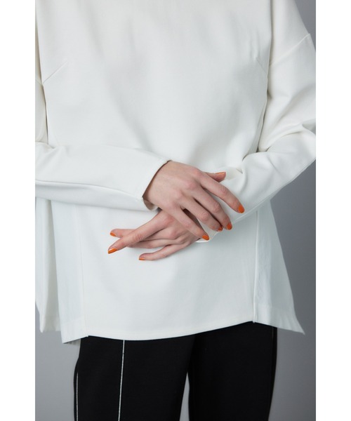 tシャツ Ponte docking flare tops　ポンチドッキングフレアートップス レディース OTONA トップス タンクトップ レディース グレー ハイネック