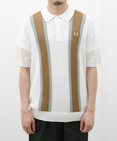 FRED PERRY ポロシャツ (フレッド ペリー) OPEN KNIT SHIRT