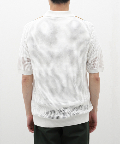 FRED PERRY ポロシャツ (フレッド ペリー) OPEN KNIT SHIRT
