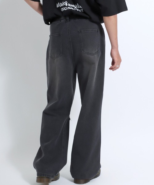 M.U.L. ダメージデニム ブラック 新品•未使用 ダメージデニムパンツ: ボトムス｜ハニーズ公式通販