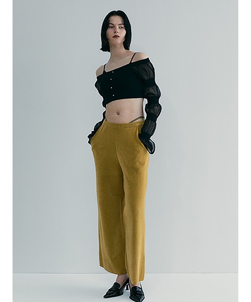 SORIN（ソリン） パンツ Velour Yarn Metallic Ribbon Pants