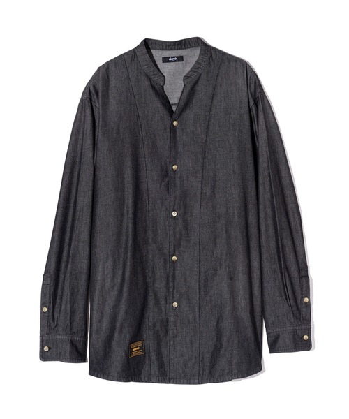 glamb（グラム） シャツ Band Collar Denim Shirt / バンドカラー
