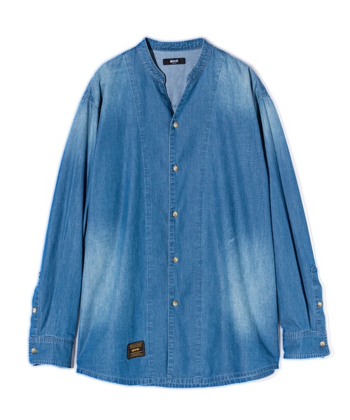 glamb（グラム） シャツ Band Collar Denim Shirt / バンドカラー