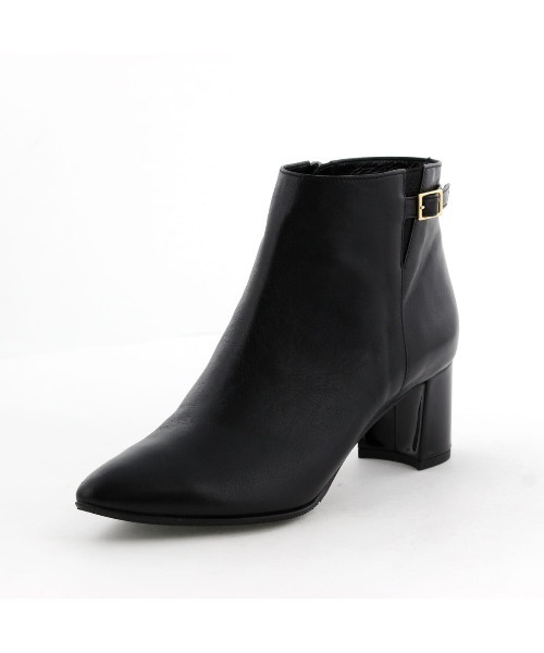 HIMIKO ブーツ 「Made in Japan」「撥水」5.5cmヒールベルトデザイン