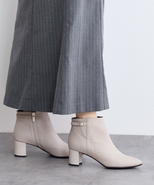 HIMIKO ブーツ 「Made in Japan」「撥水」5.5cmヒールベルトデザイン