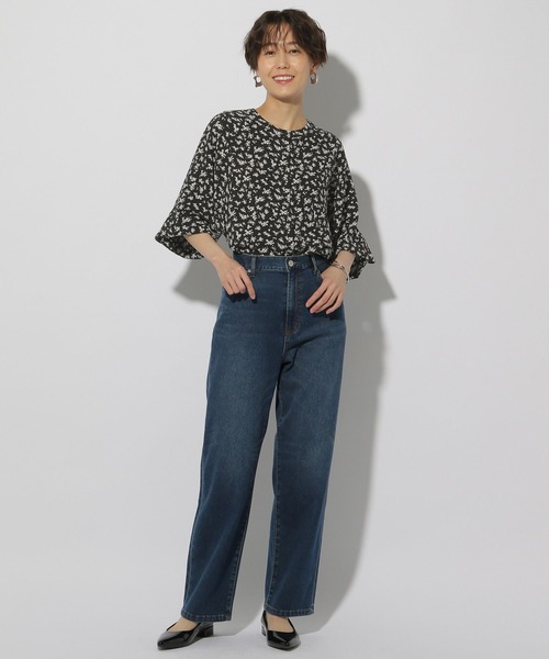 Elura（エルーラ） ブラウス シャツ 2WAYフラワープリントブラウス