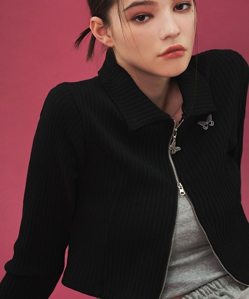 イッチー様 AZUL BY MOUSSY | レトロフラワージャガードカーディガン