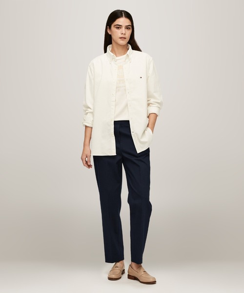 TOMMY HILFIGER シャツ ソリッドコーデュロイボタンダウンシャツ