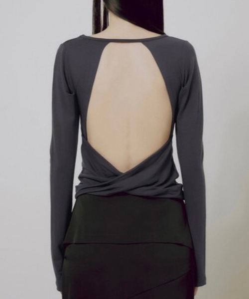 FLAREUP tシャツ 「FLAREUP」Backless Drape Long Sleeve