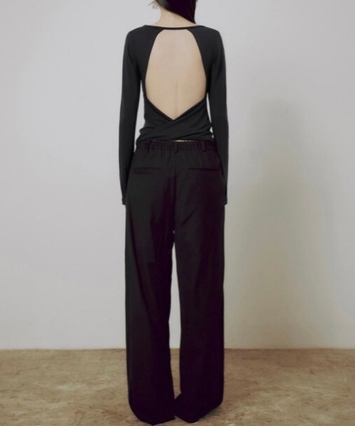 tシャツ 「FLAREUP」Backless Drape Long Sleeve レディース FLAREUP tシャツ 「FLAREUP」Backless Drape Long Sleeve