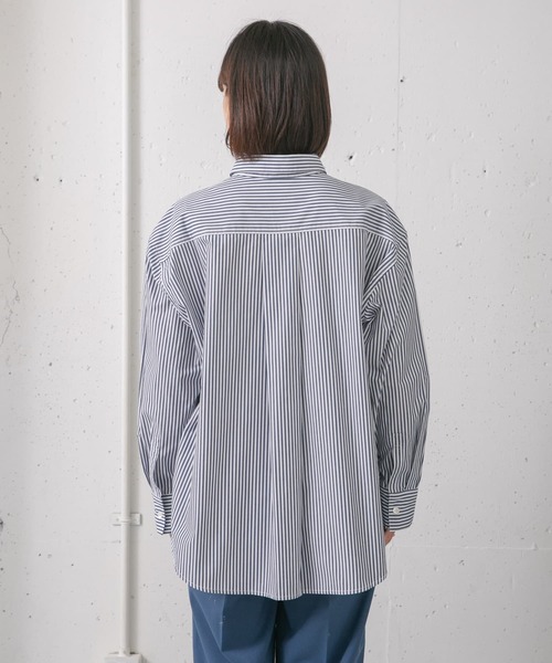 URBAN RESEARCH DOORS ブラウス シャツ 「UR TECH」レギュラーカラー 