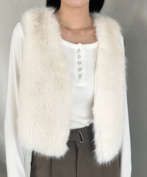 ベスト ジレ コンパクトファーベスト レディース : ZOZOTOWN Yahoo!店