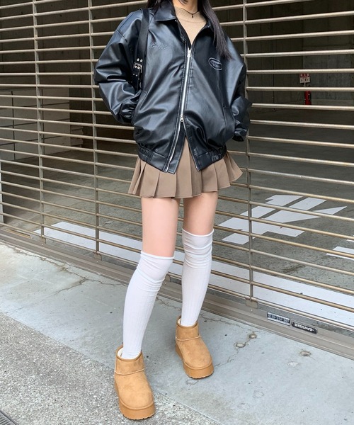 lilful ブルゾン アウター ストリート Y2Kデザイン ダブルジップ