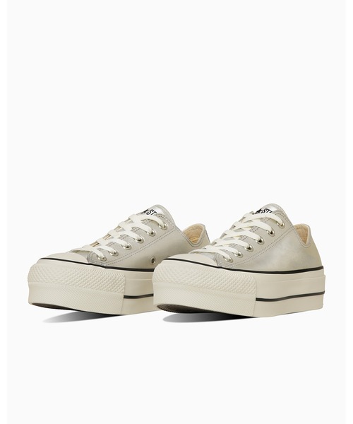 美品　希少converseallstar レザー　リフテッド　ダブルソール　厚底 ALL STAR コンバース オールスター スニーカー LEATHER (R) LIFTED OX