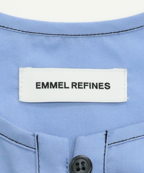 <EMMEL REFINES>EMスソフリルステッチブラウス EMMEL REFINES＞EM スソフリル ステッチ ブラウス