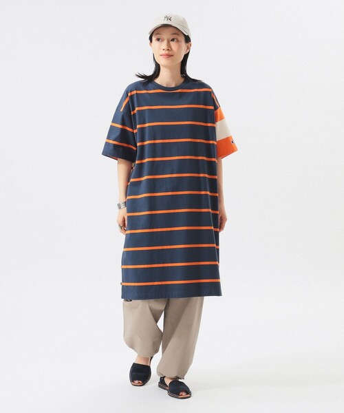 Champion ワンピース 「別注」Champion / ボーダー クレイジー