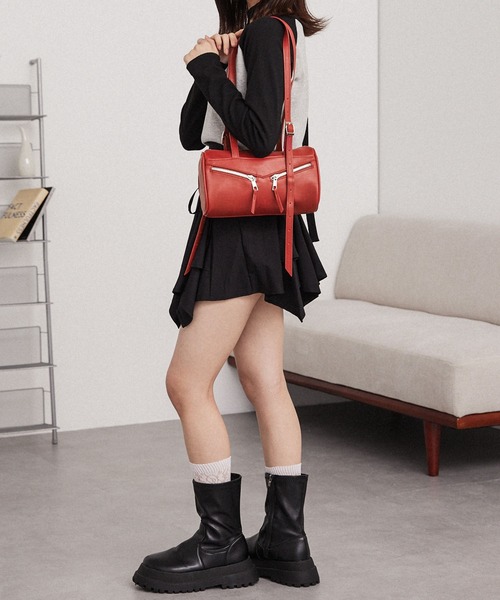 韓国デザイン 本革 レザー編み込みミニボストンバッグ ハンドBAG 韓国デザイン 高級本革 ミニボストンバッグ BAG リアルレザー