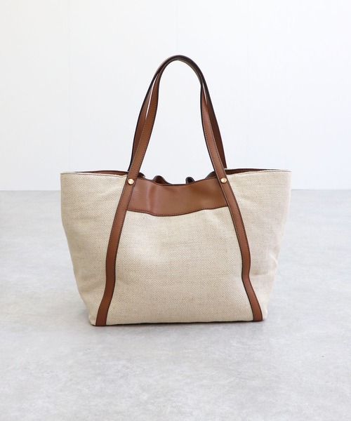 myau─linokekenaリネントート□Semi-order リネンのトートバッグ Natural | mikke