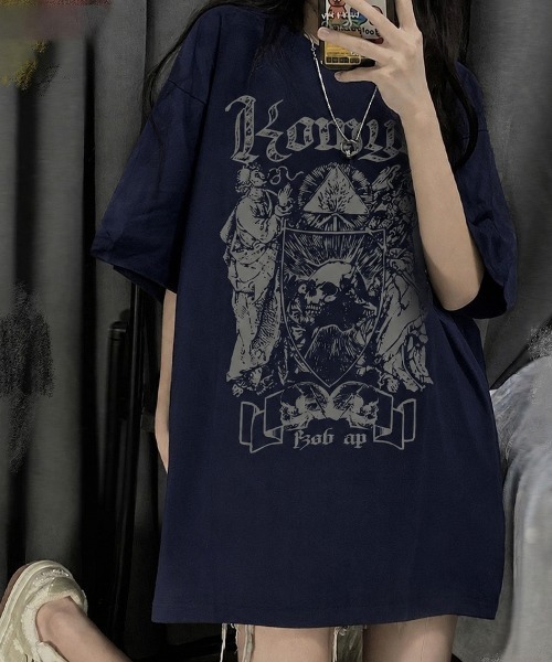 DEVICE（デバイス） tシャツ 半袖 「新色追加」 ダーク ドクロ