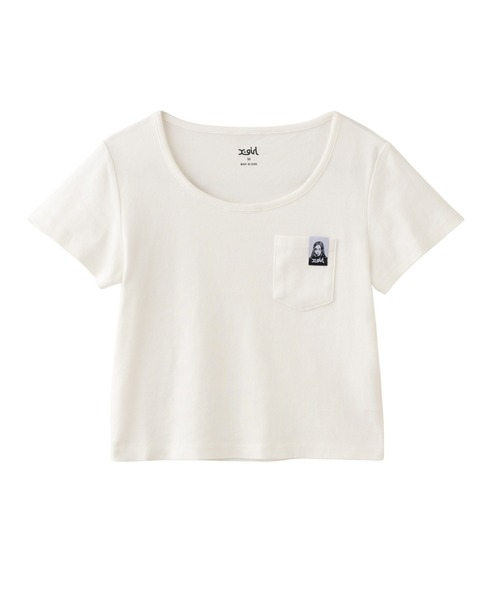 X-girl tシャツ FACE LABEL POCKET BABY TEE レディース