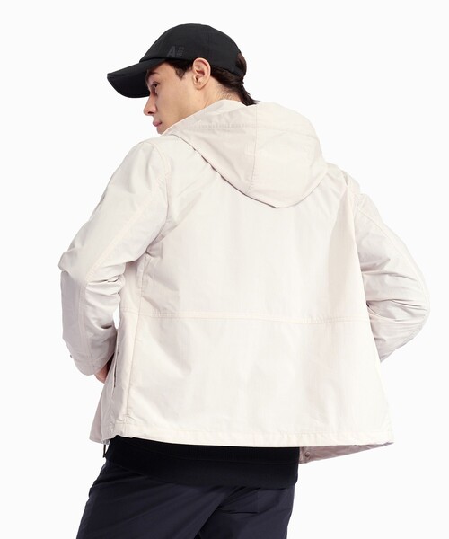 美品◇エーグル 定2.2万 洗える 吸水速乾 UVカット ナイロンジャケット40 セール】 UVカット 吸水速乾 軽量 ショート丈 ノーカラージップ