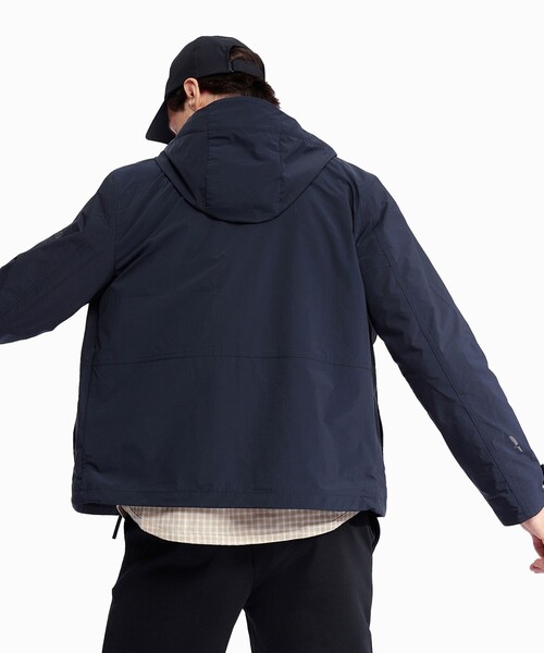 美品◇エーグル 定2.2万 洗える 吸水速乾 UVカット ナイロンジャケット40 AIGLE（エーグル） ナイロンジャケット UVカット 撥水 形状記憶 ダブル