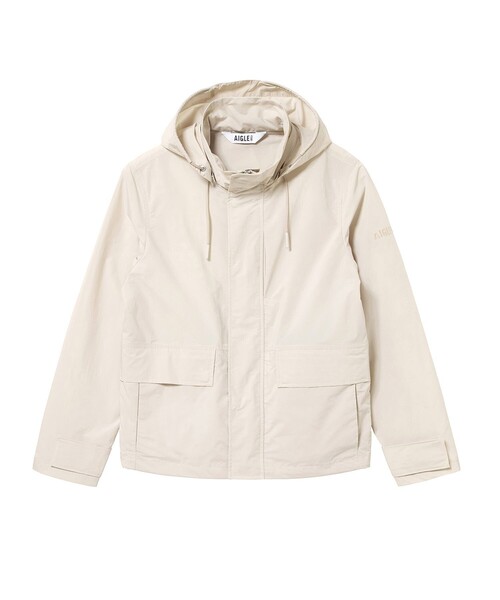 美品◇エーグル 定2.2万 洗える 吸水速乾 UVカット ナイロンジャケット40 AIGLE（エーグル） ナイロンジャケット UVカット 撥水 形状記憶 ダブル