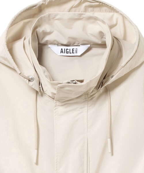 美品◇エーグル 定2.2万 洗える 吸水速乾 UVカット ナイロンジャケット40 AIGLE（エーグル） ナイロンジャケット UVカット 撥水 形状記憶 ダブル