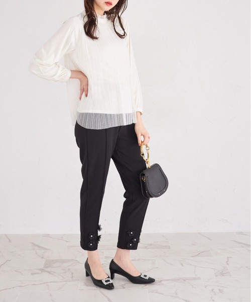 tocco closet パンプス スクエアクリアビジュー付きパンプス