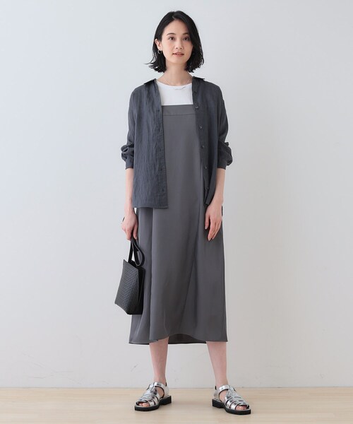 新品未使用⭐︎タグ付き INDIVI ワンピース 黒 UVカット 洗える INDIVI ワンピース 春SALE！「洗える／UVケア」スリップ