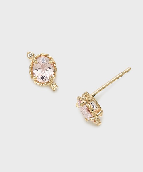 【後払い手数料無料】 NOJESS ピアス K10モルガナイトピアス レディース : ZOZOTOWN アクセサリー