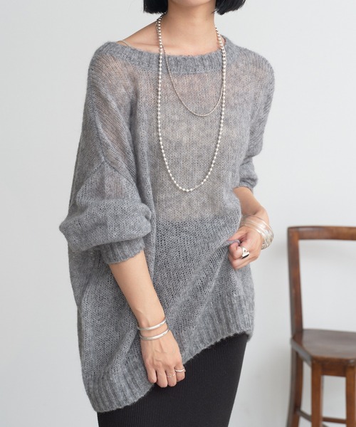 「SHENERY」 長袖ニット FREE ベージュ レディース_画像2