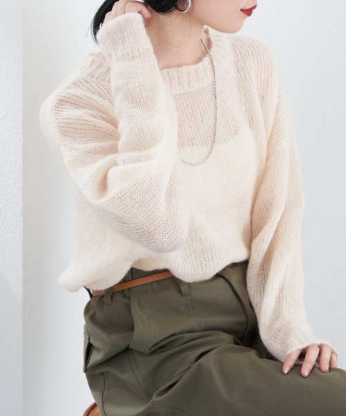 「SHENERY」 長袖ニット FREE ベージュ レディース_画像8