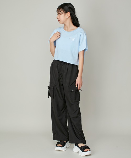 JENNI love tシャツ 肩あきフラワーチャームZIP短丈T キッズ