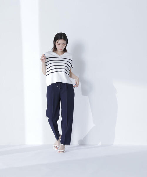 NATURAL BEAUTY ドレーピータスランテーパードパンツ NATURAL BEAUTY BASIC｜ドビーツイル SETUP テーパードパンツ