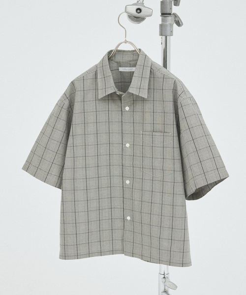 チェッククロップドシャツ JOURNAL STANDARD シャツ ミニ チェック クロップド 半袖 メンズ