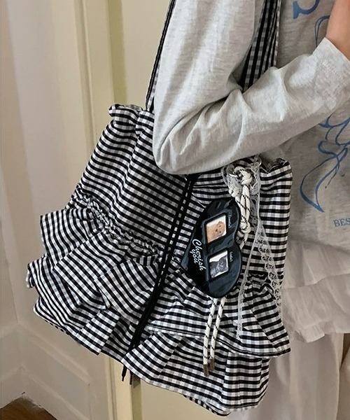 gossip!ロサンゼルス トートバッグ Y2Kガーリー＊フリル付き
