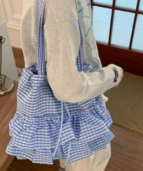 ❤出品 gossip!ロサンゼルス トートバッグ Y2Kガーリー＊フリル付き
