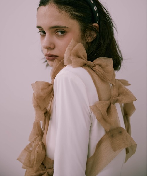 ベスト ジレ Tulle ribbon harness レディース