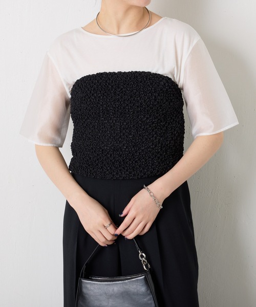 COLLAGE GALLARDAGALANTE tシャツ ハーフスリーブコンビシアーT