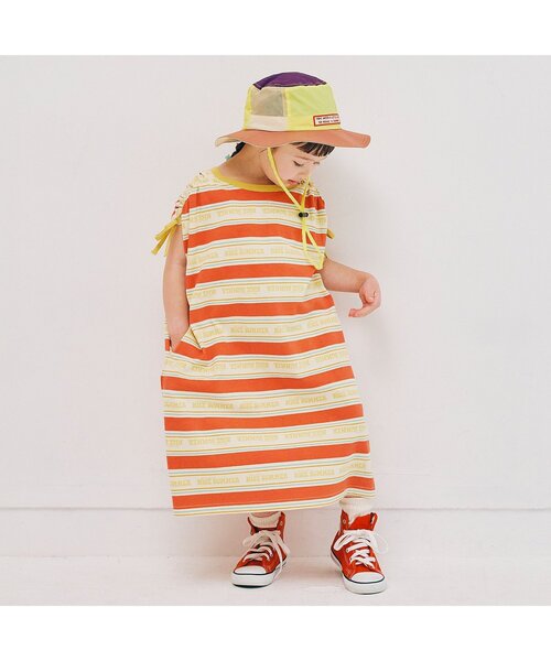 p.premier（ピードットプルミエ） ワンピース 夏だいすきロゴボーダー