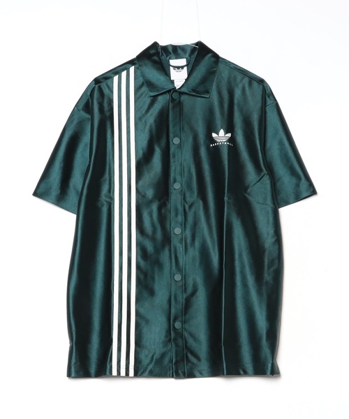 新品★濃緑XL★サマーシューティングトップ★メタリックオーバーサイズシャツ★半袖 adidas（アディダス） シャツ サマー シューティングトップ Shooting