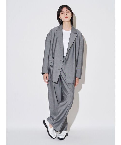 パンツ 卒業式 ダブルタックワイドパンツ レディース_7