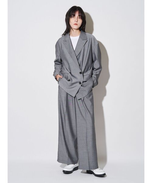 パンツ 卒業式 ダブルタックワイドパンツ レディース_8