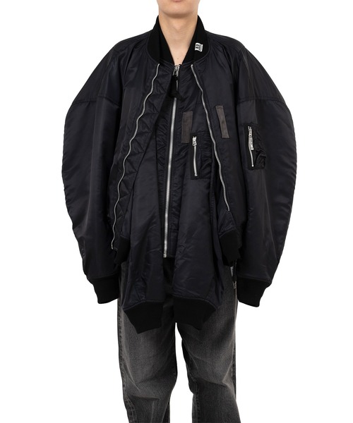 ブルゾン アウター Front Layered Flight Jacket メンズの画像