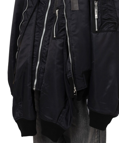 ブルゾン アウター Front Layered Flight Jacket メンズの画像