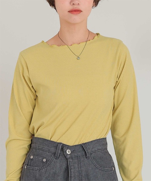 titivate（ティティベイト） tシャツ リブカットソーメローデザイン