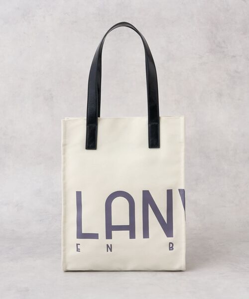 LANVIN en Bleu トートバッグ ロゴポリエステルキャンバストートバッグ