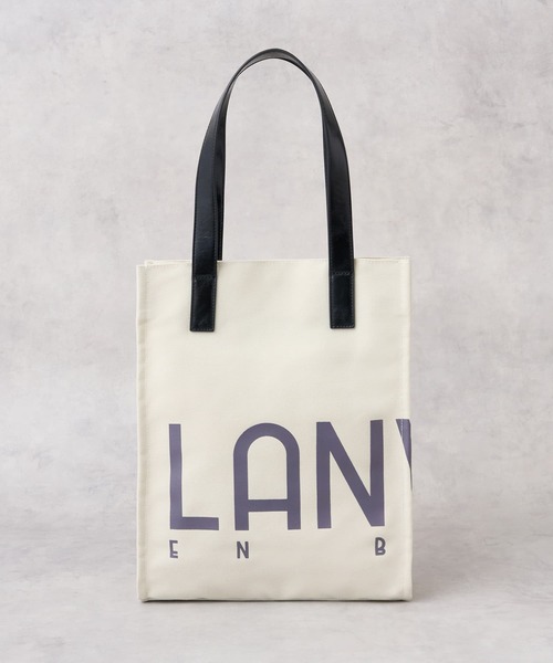 LANVIN en Bleu トートバッグ ロゴポリエステルキャンバストートバッグ