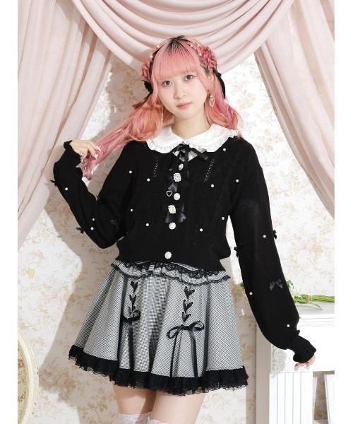 NOEMIE（ノエミー） カーディガン メニーリボンキラキラケーブル